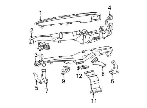 2019 Chevy Express 2500 Ducts Diagram 1 - Thumbnail