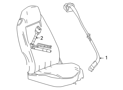 2012 Chevy Corvette Front Seat Belts Diagram 2 - Thumbnail