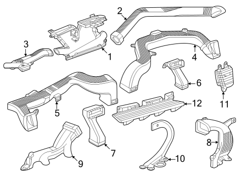 2024 GMC Sierra 3500 HD Ducts Diagram 1 - Thumbnail