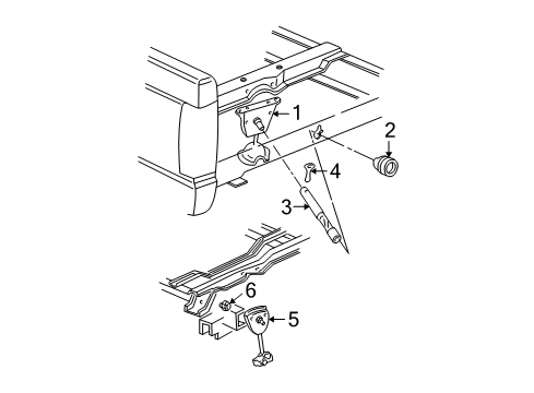 1998 GMC Sonoma Carrier & Components - Spare Tire Diagram