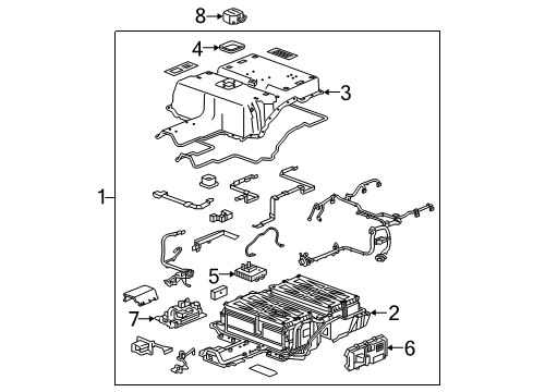 2014 Chevy Spark EV Hybrid Components, Battery, Cooling System Diagram 2 - Thumbnail