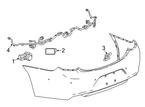 2017 Buick LaCrosse Harness Assembly, Rear Object Alarm Sensor Wiring Diagram for 26683708