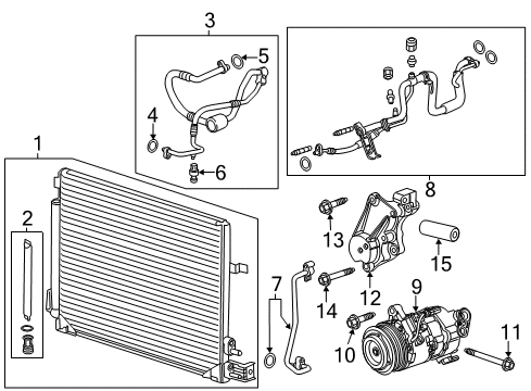 2016 Cadillac ATS A/C Condenser, Compressor & Lines Diagram 4 - Thumbnail