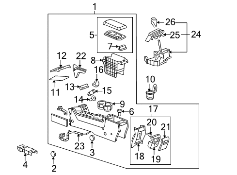 2009 Pontiac G6 Console Diagram