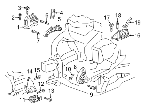 2023 GMC Acadia Engine & Trans Mounting Diagram 3 - Thumbnail