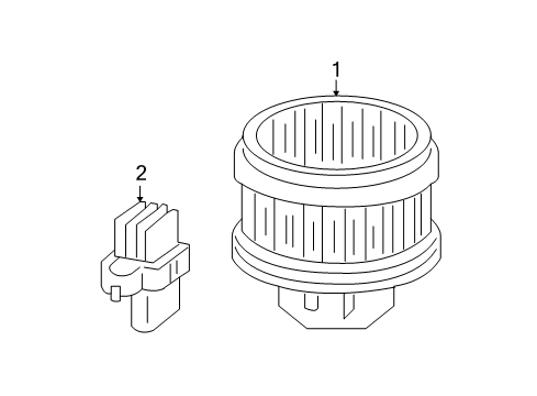 2007 Pontiac Torrent Blower Motor & Fan Diagram