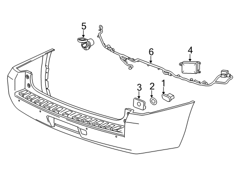 2016 Chevy Tahoe Electrical Components - Rear Bumper Diagram