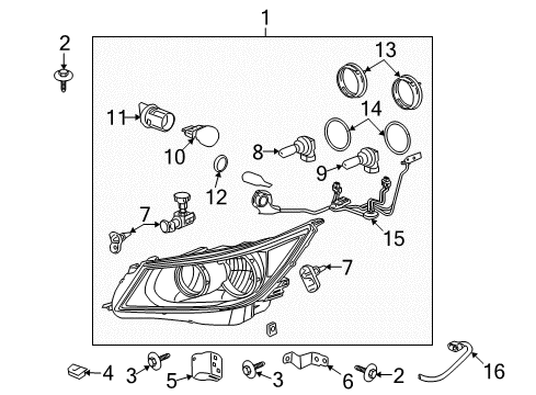 2012 Buick LaCrosse Bulbs Diagram 4 - Thumbnail