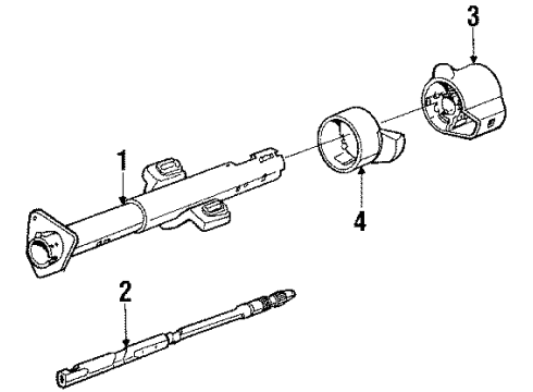 1987 Buick LeSabre Steering Column, Steering Wheel & Trim Diagram 3 - Thumbnail