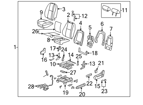 2012 Chevy Silverado 2500 HD Power Seats Diagram 3 - Thumbnail