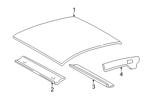 2006 Chevy Monte Carlo Panel Asm,Roof Diagram for 89025801