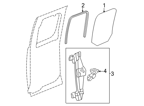 2013 Chevy Silverado 2500 HD Rear Door Diagram 4 - Thumbnail