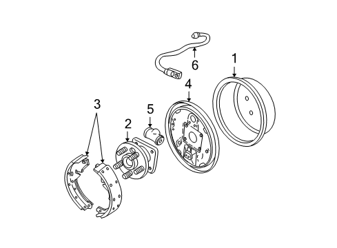 2004 Oldsmobile Alero Brake Components, Brakes Diagram 3 - Thumbnail