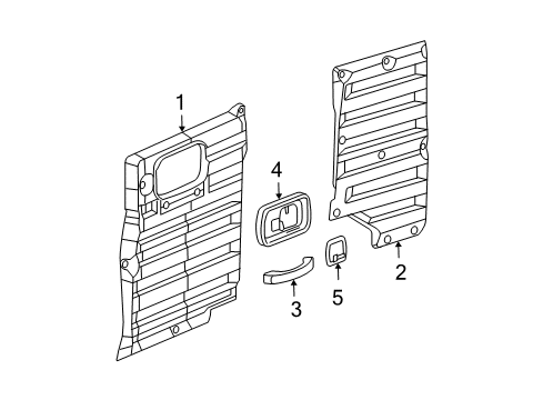 2016 GMC Savana 2500 Interior Trim - Side Loading Door Diagram 2 - Thumbnail