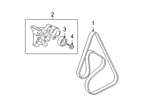 2007 Buick Lucerne Belts & Pulleys, Cooling Diagram 1 - Thumbnail