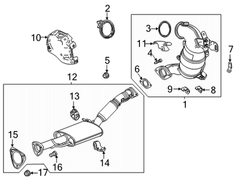 2021 Buick Encore GX Exhaust Components Diagram 7 - Thumbnail