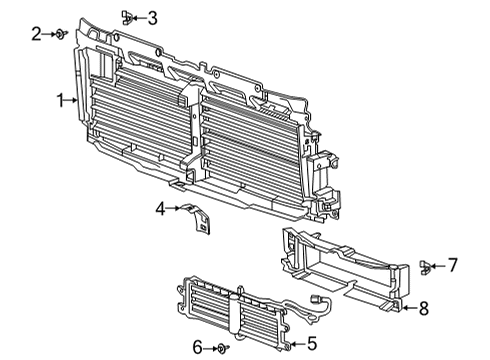 2022 GMC Sierra 2500 HD Front Panel Diagram 1 - Thumbnail