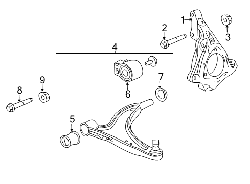 2015 Chevy Malibu Front Suspension, Control Arm, Stabilizer Bar Diagram 1 - Thumbnail