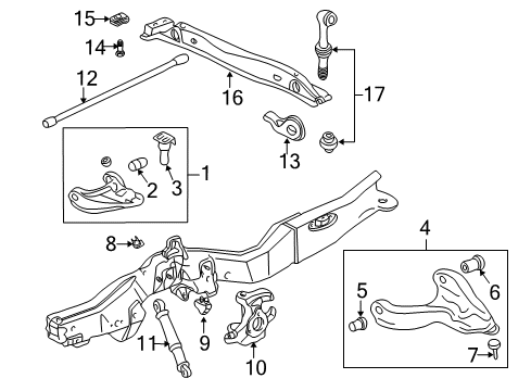 2004 Chevy Blazer Front Suspension, Control Arm Diagram 2 - Thumbnail