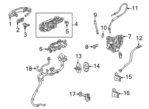 2023 GMC Hummer EV Pickup Lock & Hardware Diagram 1 - Thumbnail