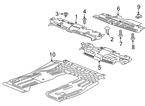 2014 Chevy Sonic Deflector,Front Bumper Fascia Lower Air Diagram for 95319086