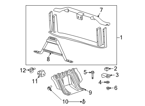 2002 GMC Yukon Radiator Support Diagram