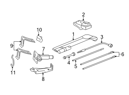 2012 GMC Sierra 3500 HD Jack & Components Diagram 6 - Thumbnail