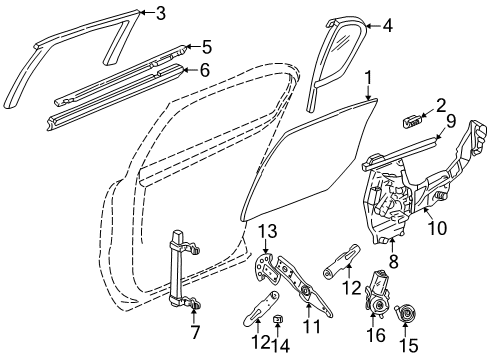 1997 Buick Park Avenue Rear Door Diagram 3 - Thumbnail