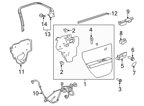 2013 GMC Terrain Rear Door Diagram 3 - Thumbnail