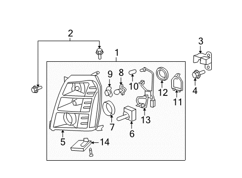 2012 Cadillac Escalade EXT Headlamps, Electrical Diagram