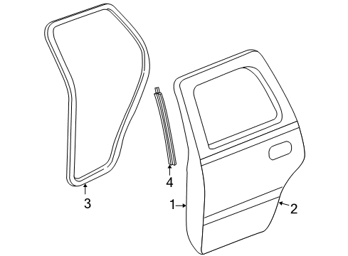 2003 GMC Sierra 1500 HD Rear Door Diagram