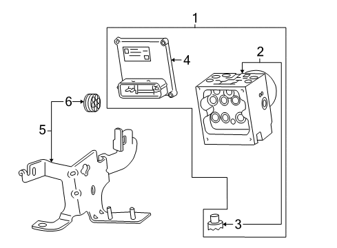 2006 GMC Envoy XL ABS Components Diagram