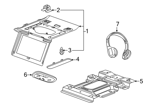 2019 Chevy Tahoe Display Assembly, Video *Jet Black Diagram for 84416466