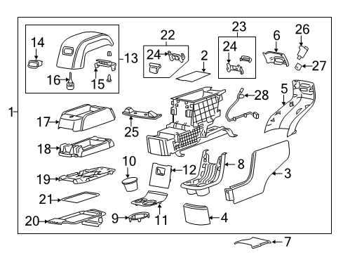 2011 Buick Enclave Rear Console Diagram