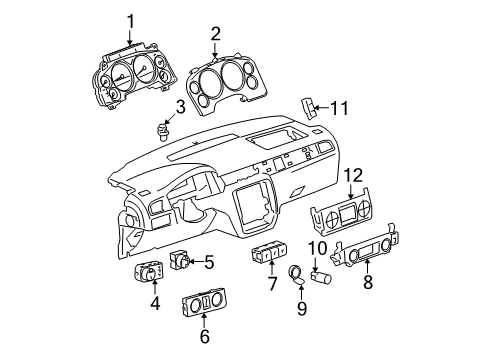 2007 Chevy Avalanche Cluster & Switches Diagram