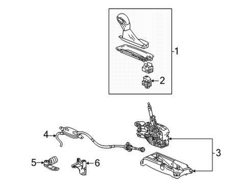 2022 Chevy Trailblazer Knob Assembly, A/Trns Cont Lvr *Jet Black Diagram for 60002883