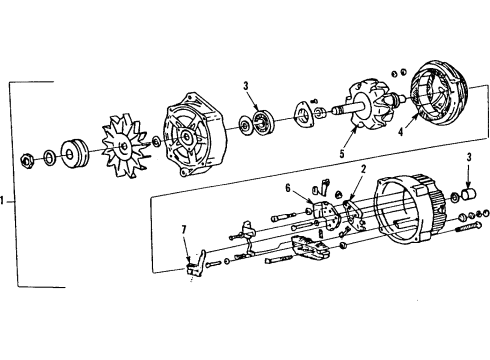 1987 Oldsmobile 98 Alternator Diagram 2 - Thumbnail