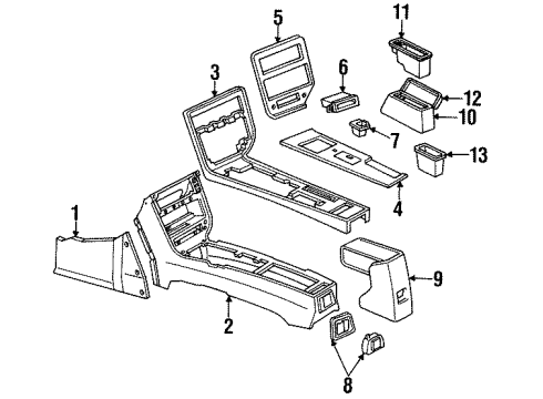 1987 Pontiac Grand Am Heater & Air Conditioner Control Assembly Diagram for 16035392