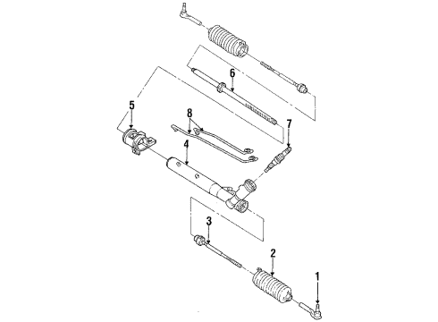 1987 Oldsmobile Toronado P/S Pump & Hoses, Steering Gear & Linkage Diagram 2 - Thumbnail