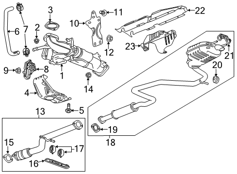 2016 Chevy Malibu Exhaust Components Diagram