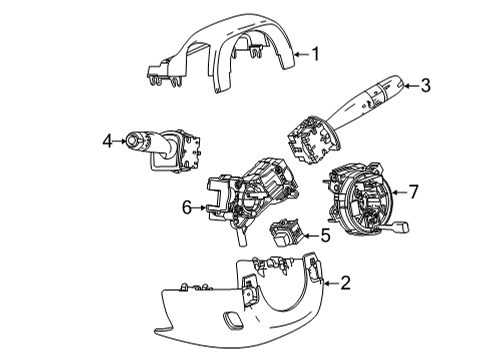 2020 Chevy Corvette Cover Assembly, I/P Strg Col Lwr Tr *Black Diagram for 84246107