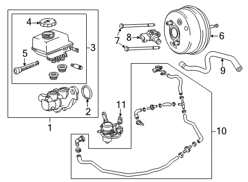 2014 Chevy Caprice Hose Assembly, Power Brake Booster Vacuum Diagram for 92273352