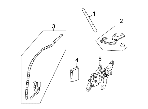 2008 Saturn Outlook Cable Asm,Mobile Telephone & Vehicle Locating Antenna Diagram for 19116634