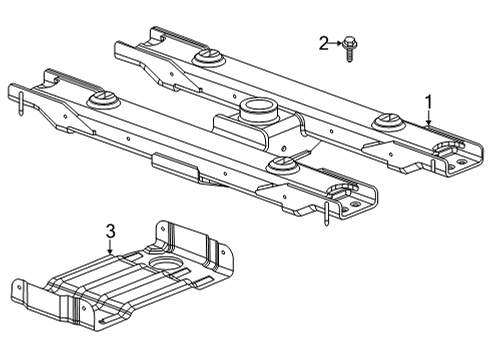 2021 GMC Sierra 3500 HD Trailer Hitch Components Diagram