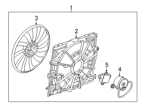 2015 Cadillac ATS Cooling System, Radiator, Water Pump, Cooling Fan Diagram 9 - Thumbnail