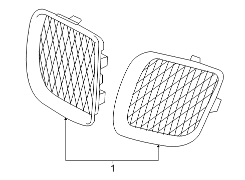 2005 Pontiac Montana Grille Assembly, Radiator Diagram for 15208235