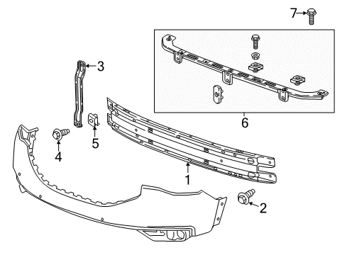 2018 GMC Acadia Front Bumper Diagram 2 - Thumbnail