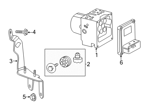 2009 Cadillac CTS ABS Components Diagram