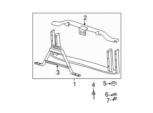 2007 GMC Sierra 3500 HD Radiator Support Diagram 4 - Thumbnail