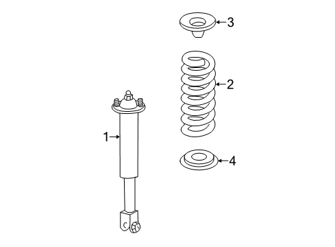 2013 Cadillac CTS Absorber Assembly, Rear Shock (W/ Upper Mount) Diagram for 20951602